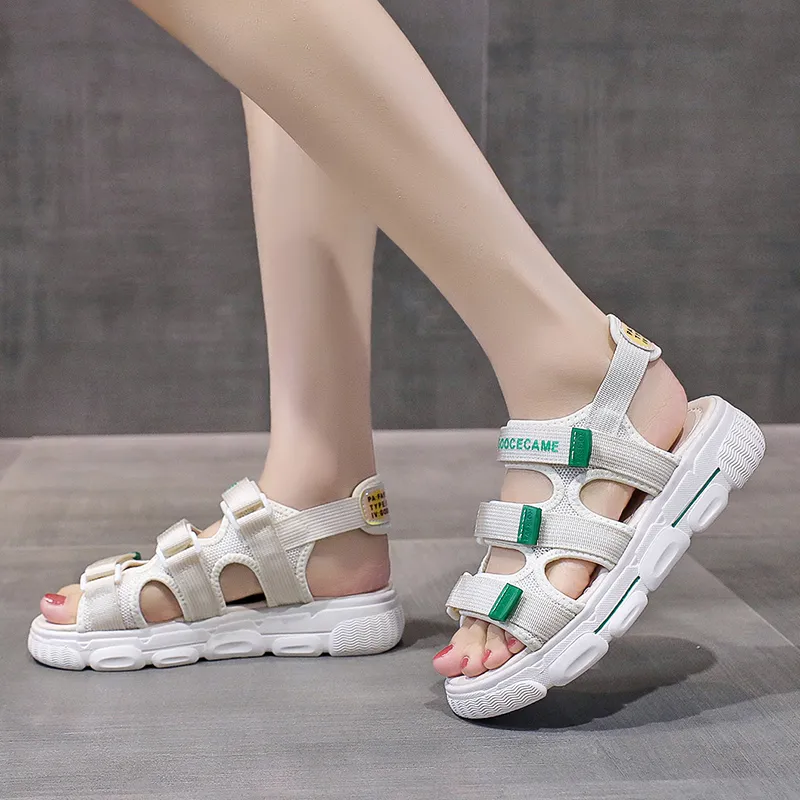 BBMTR Beach Sandals Women's Beige Black-5