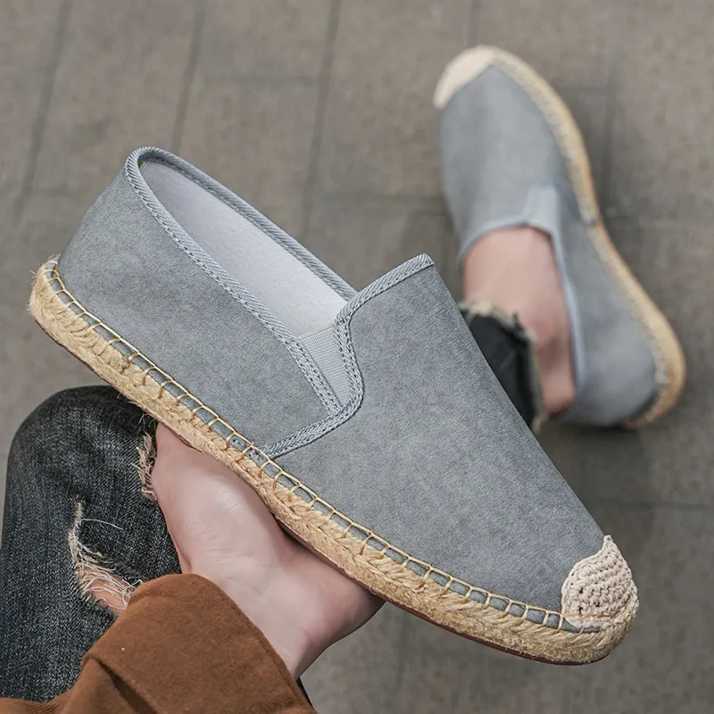 BBMTR Espadrilles Men Dark Blue/Dark Gray/Khaki/Light Gray/Beige Gray White-10