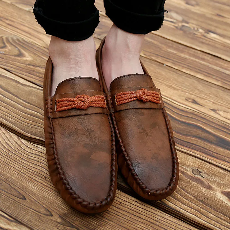 BBMTR Gommino Loafers Men Black Brown Blue-3