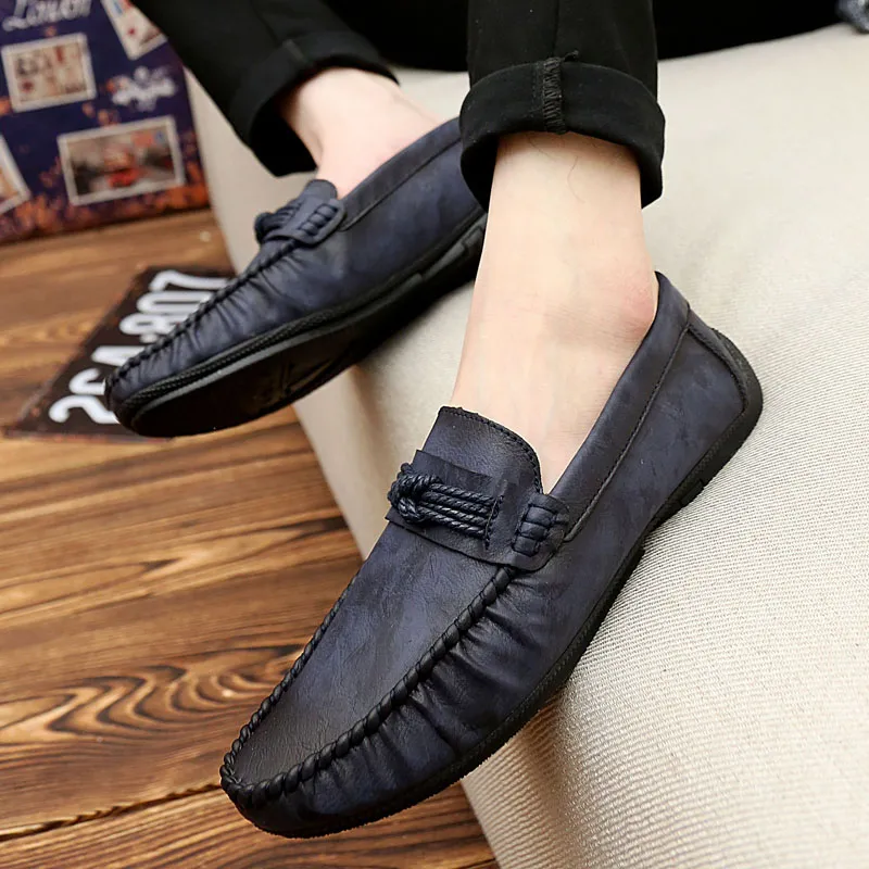 BBMTR Gommino Loafers Men Black Brown Blue-13