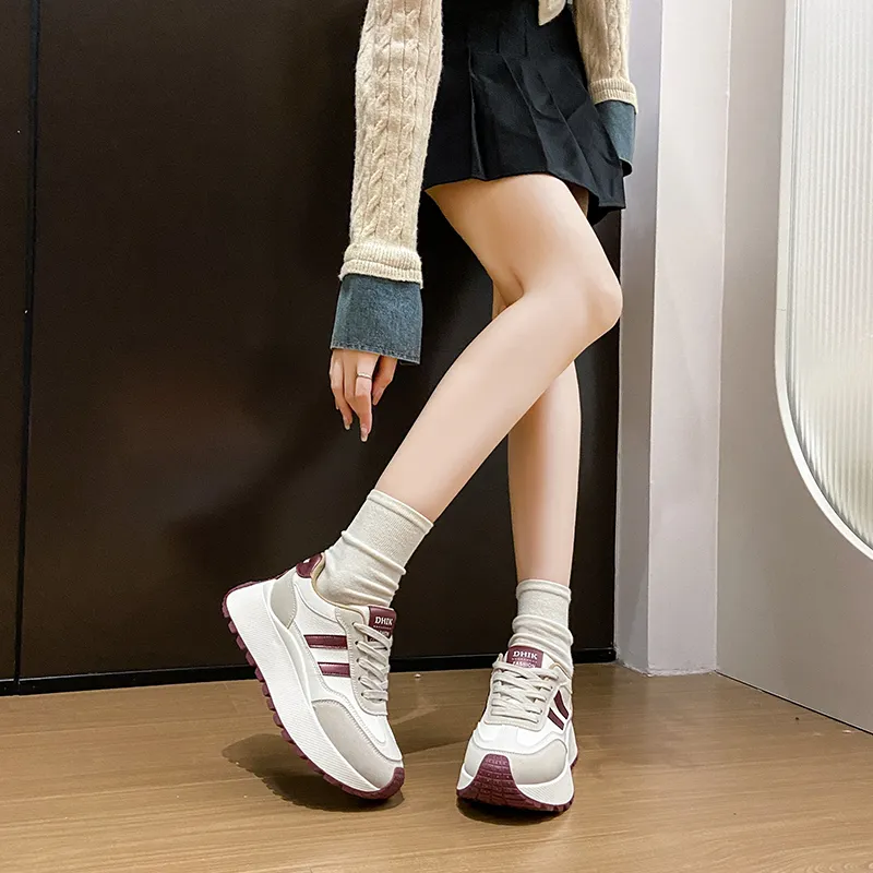 BBMTR Breathable Coverage Balance Lightweight Height Increasing Low Top Chunky Sneakers Women's-16