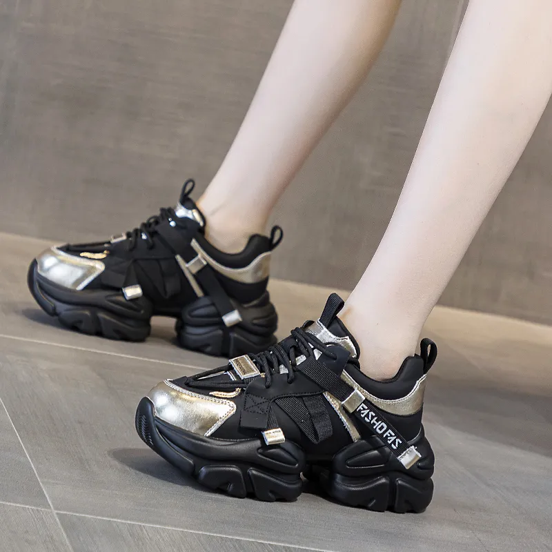 BBMTR Height Increasing Low Top Chunky Sneakers Women's-14