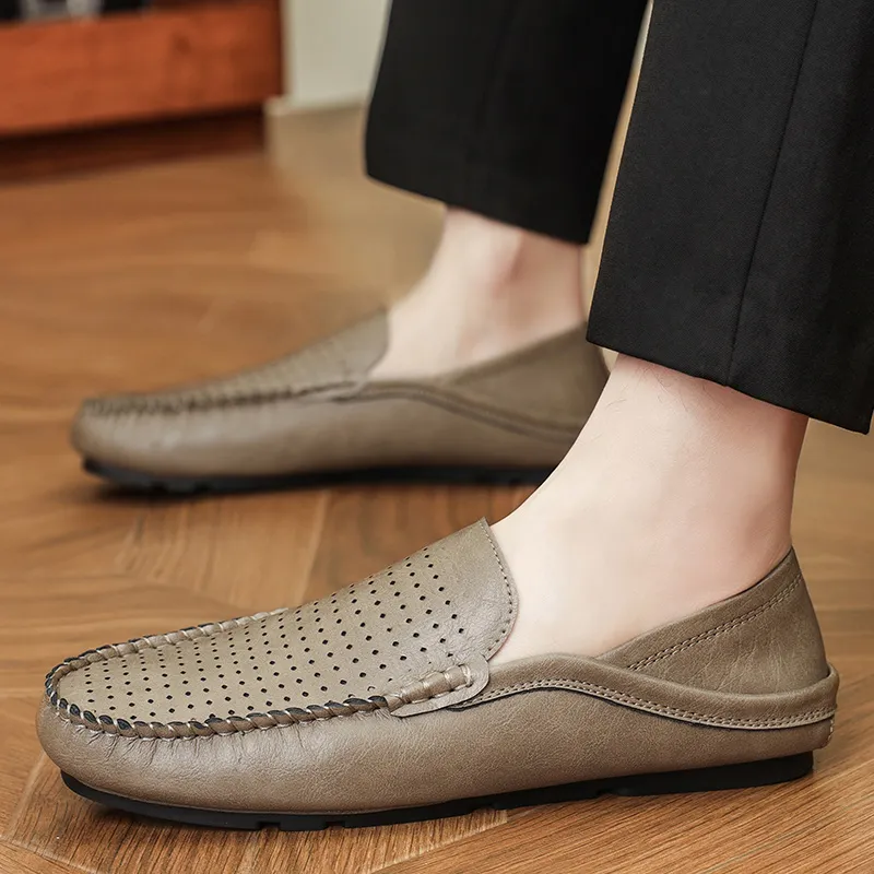 BBMTR Gommino Loafers Men Khaki/Black-2