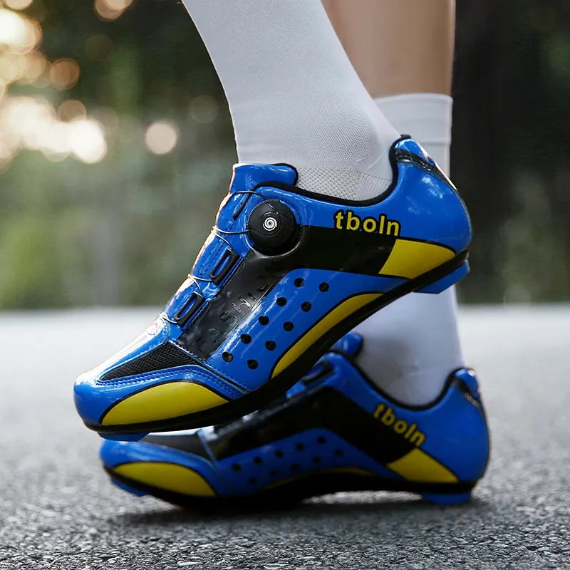 BBMTR Cycling Shoes Unisex Low Top Blue/Yellow/Red-3