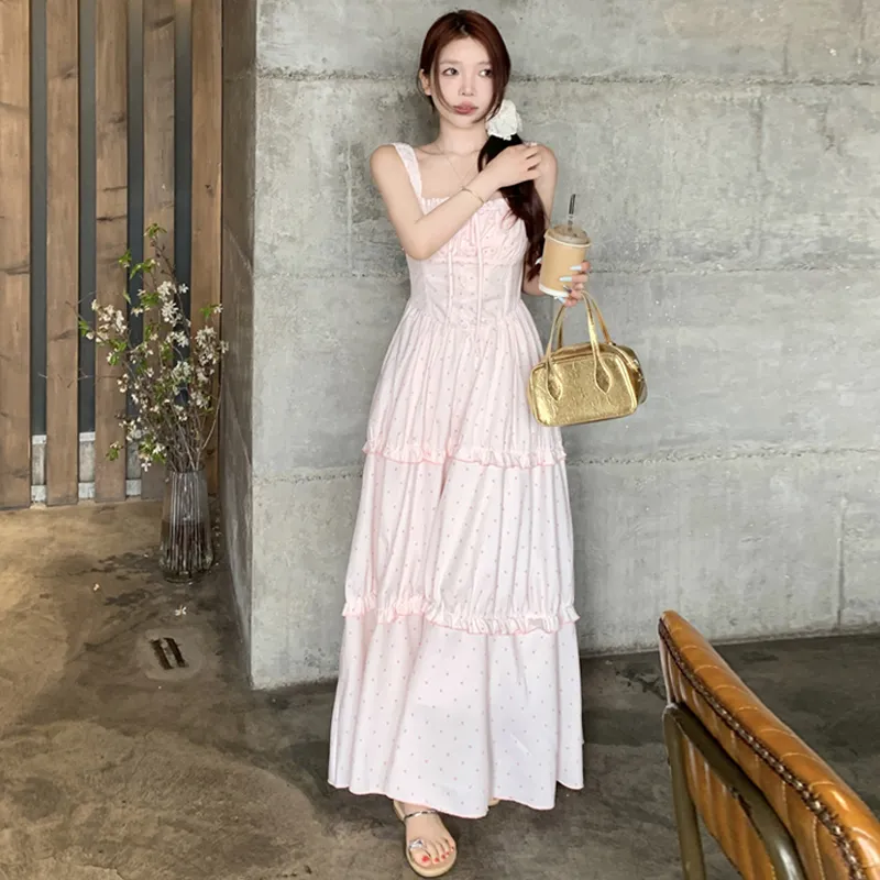 Gentle Welcome Slip Dress Women's Pink-5