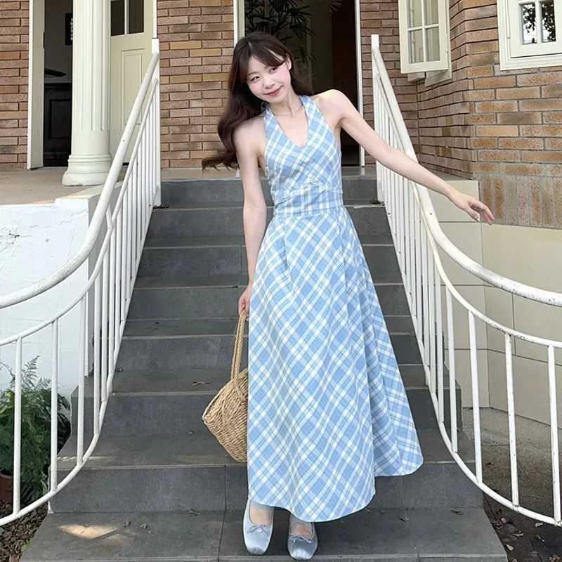 Gentle Welcome Slip Dress Women's Light Blue-5