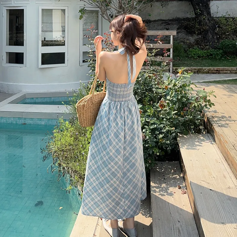 Gentle Welcome Slip Dress Women's Light Blue-6