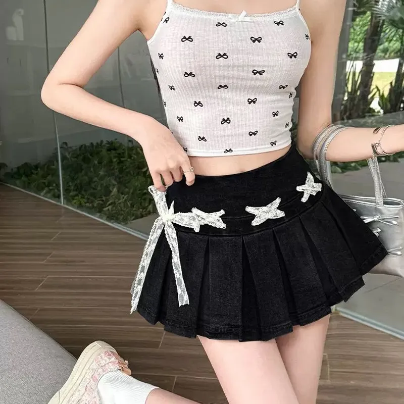 Gentle Welcome Denim Short Skirts Women's-7