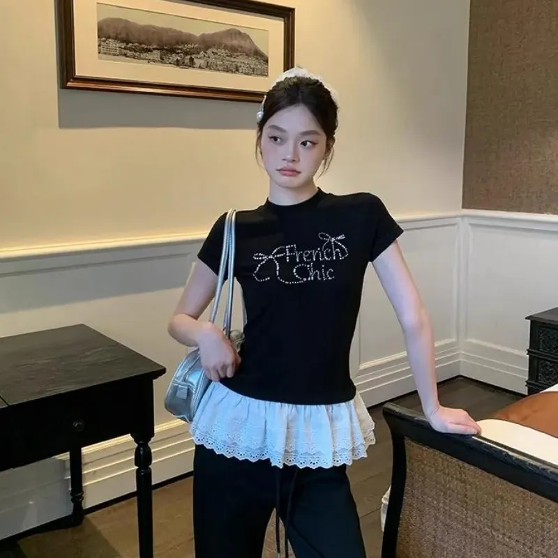 Gentle Welcome Regular T Shirt Women's Black-2
