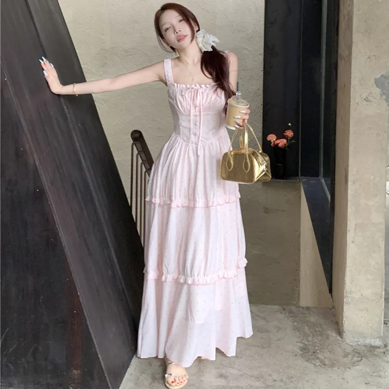 Gentle Welcome Slip Dress Women's Pink-3