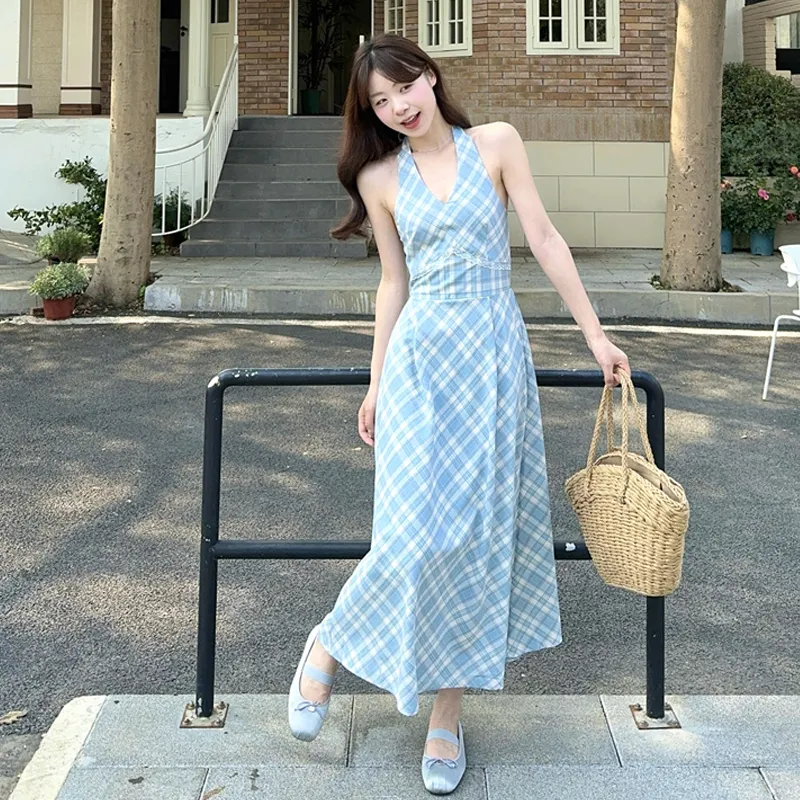 Gentle Welcome Slip Dress Women's Light Blue-4