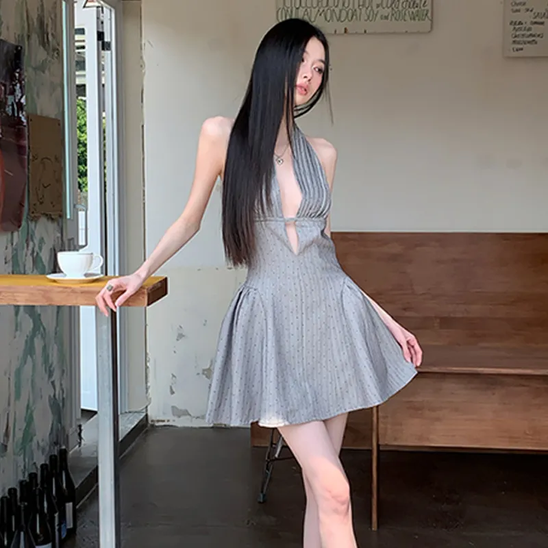 Gentle Welcome Sleeveless Dress Women's Gray-3