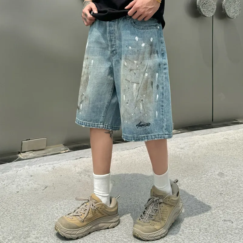 404MOB GANG Denim Shorts Unisex-3