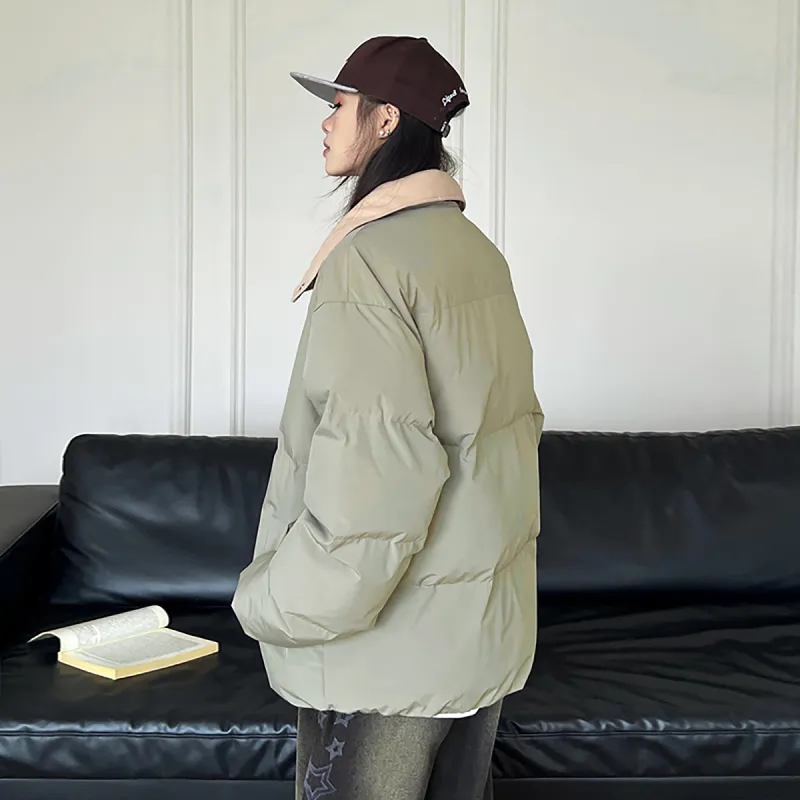 404MOB GANG Puffer Jacket Unisex Army Green-3