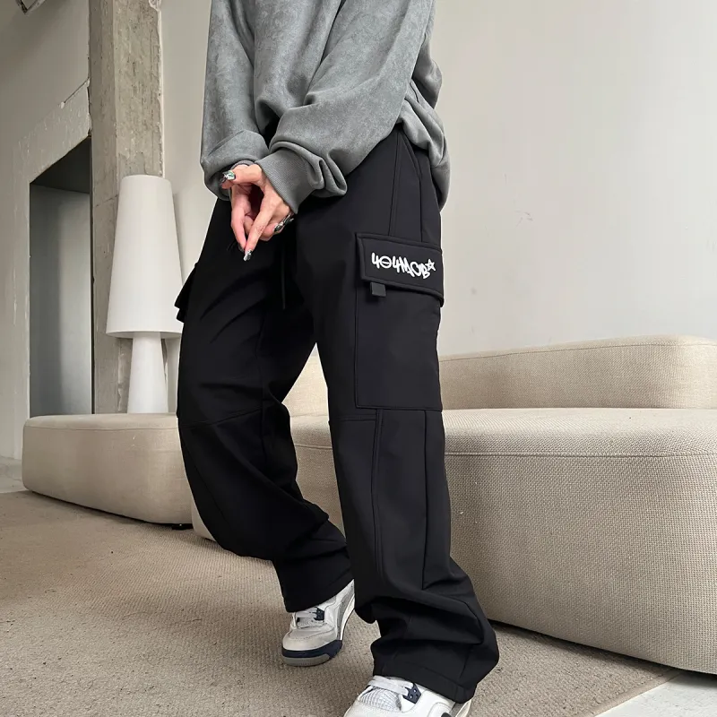 404MOB GANG Cargo Pants Unisex Black-3