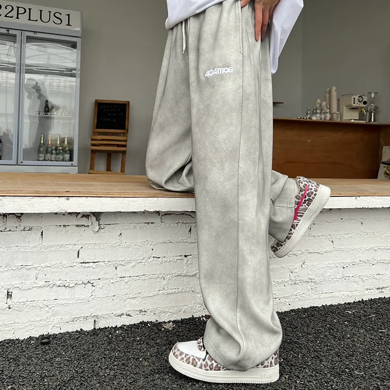 404MOB GANG SS24 Casual Pants Unisex Gray-3