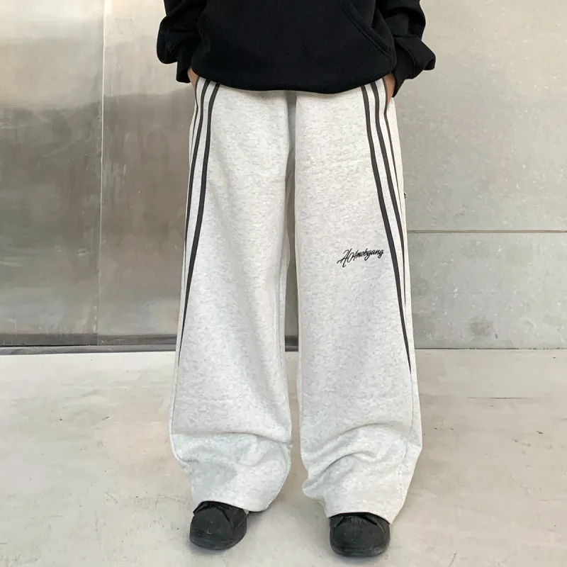 404MOB GANG Casual Pants Unisex Light Gray-2