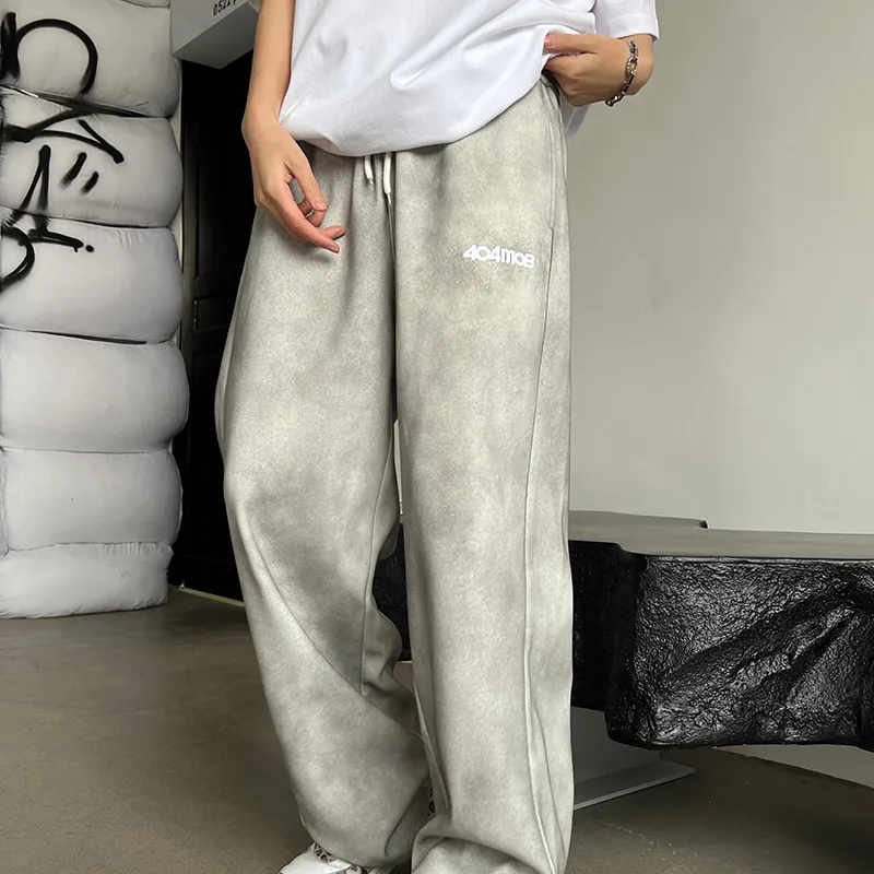 404MOB GANG SS24 Casual Pants Unisex Gray-6