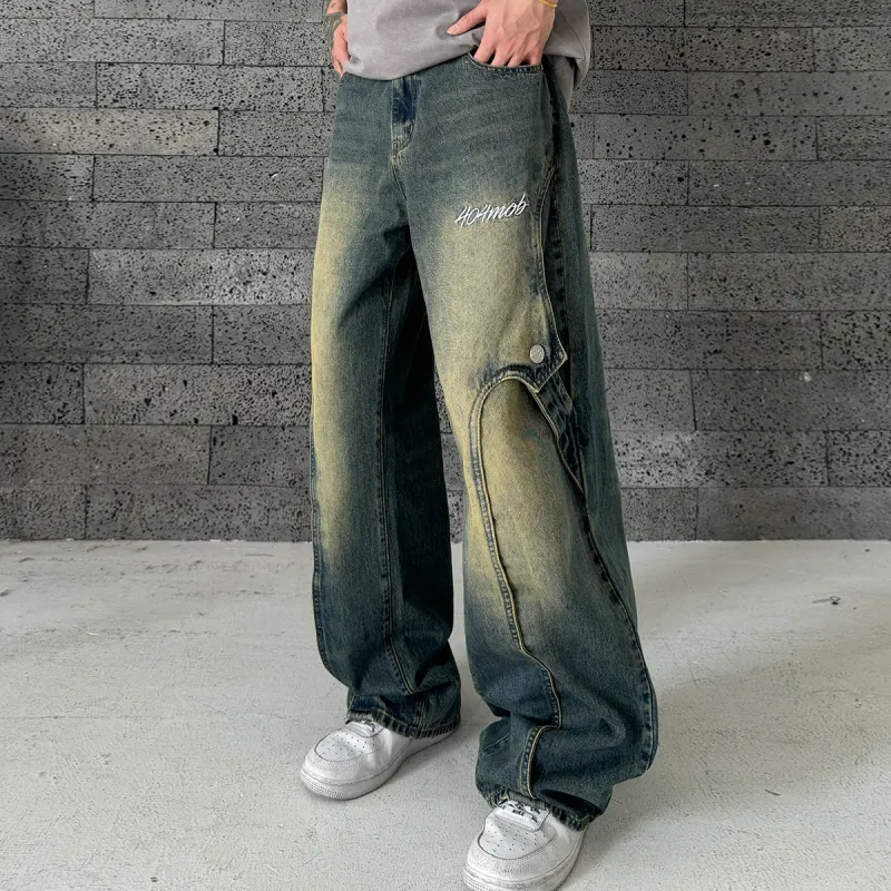 404MOB GANG Jeans Unisex Yellow Mud-3