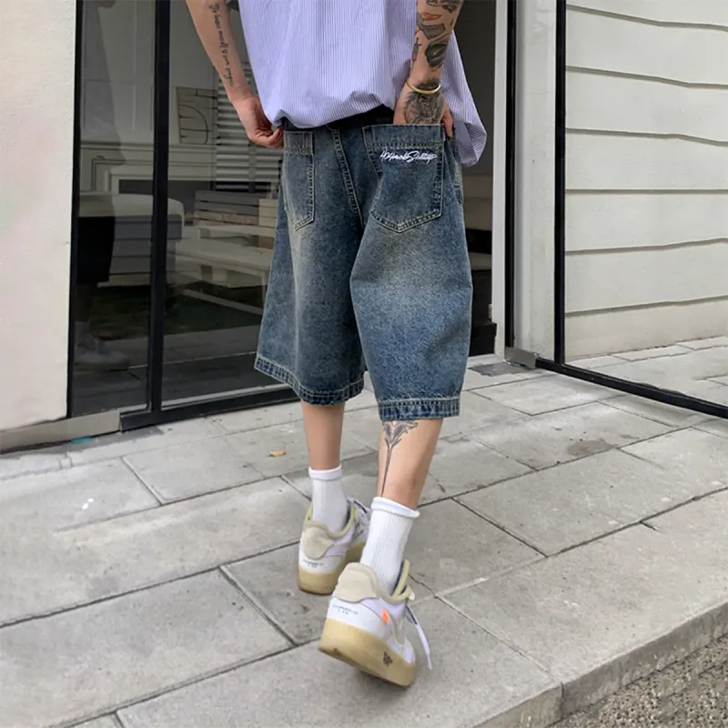 404MOB GANG Denim Shorts Unisex-7