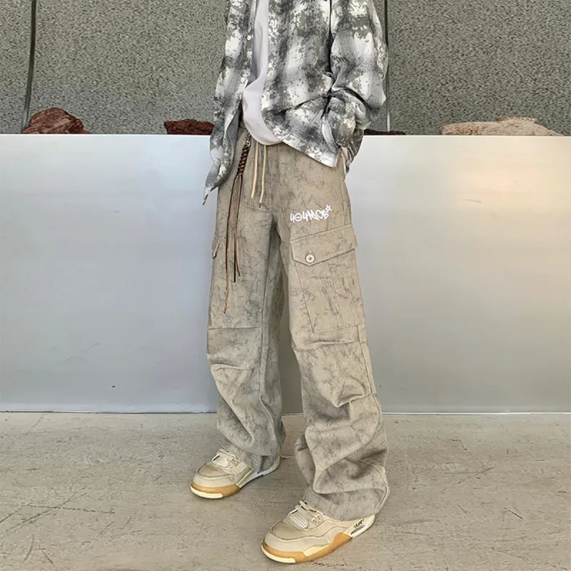 404MOB GANG Cargo Pants Unisex Desert Apricot-2