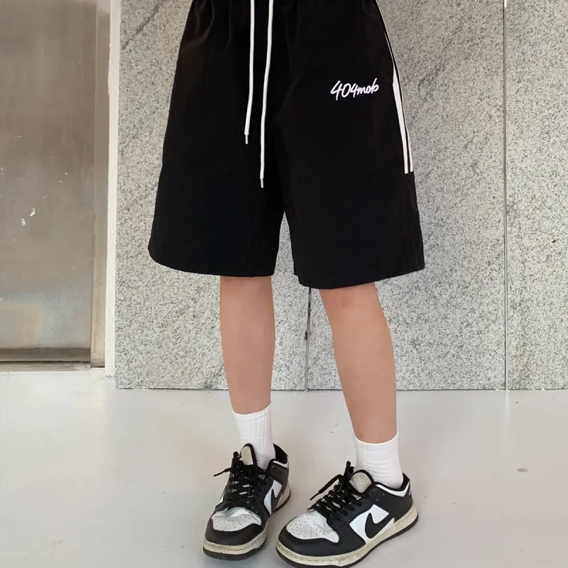 404MOB GANG Casual Shorts Unisex Black-2