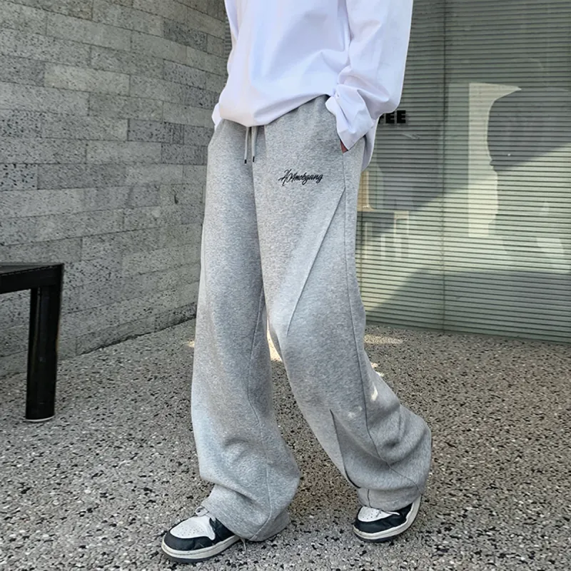 404MOB GANG Casual Pants Unisex Light Gray-4