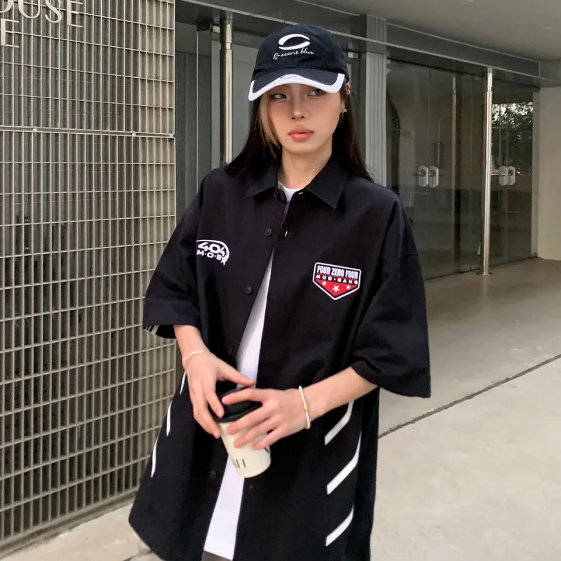 404MOB GANG Shirts Unisex Black-5