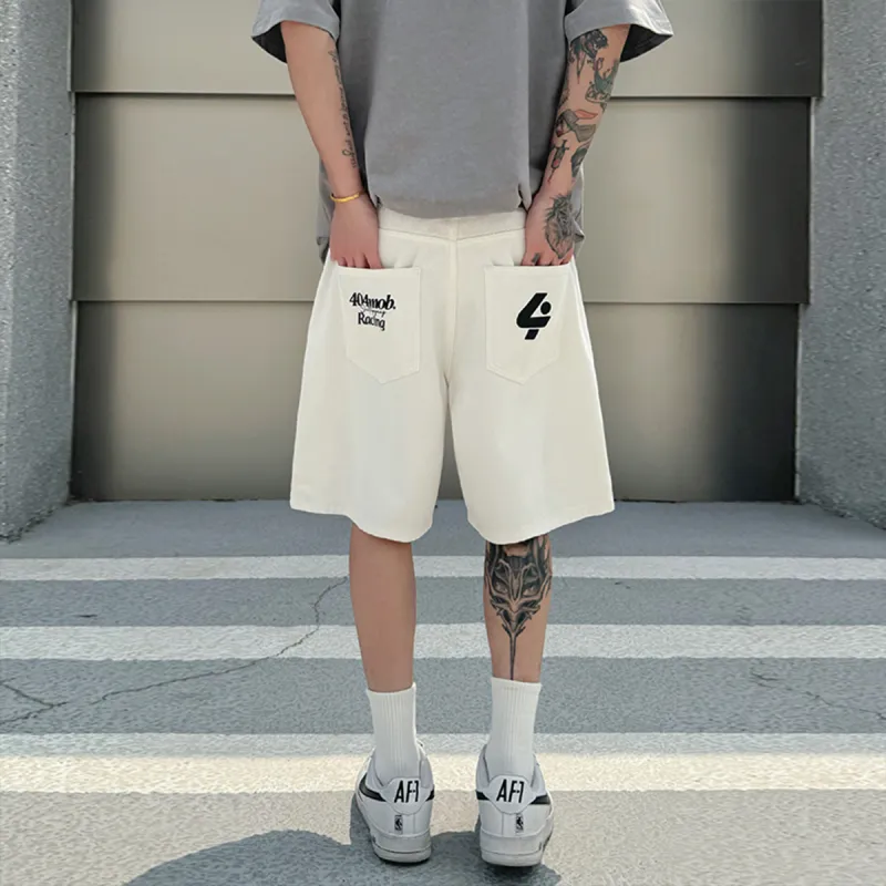 404MOB GANG Denim Shorts Unisex-3
