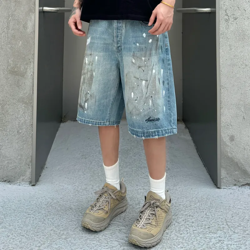 404MOB GANG Denim Shorts Unisex-6