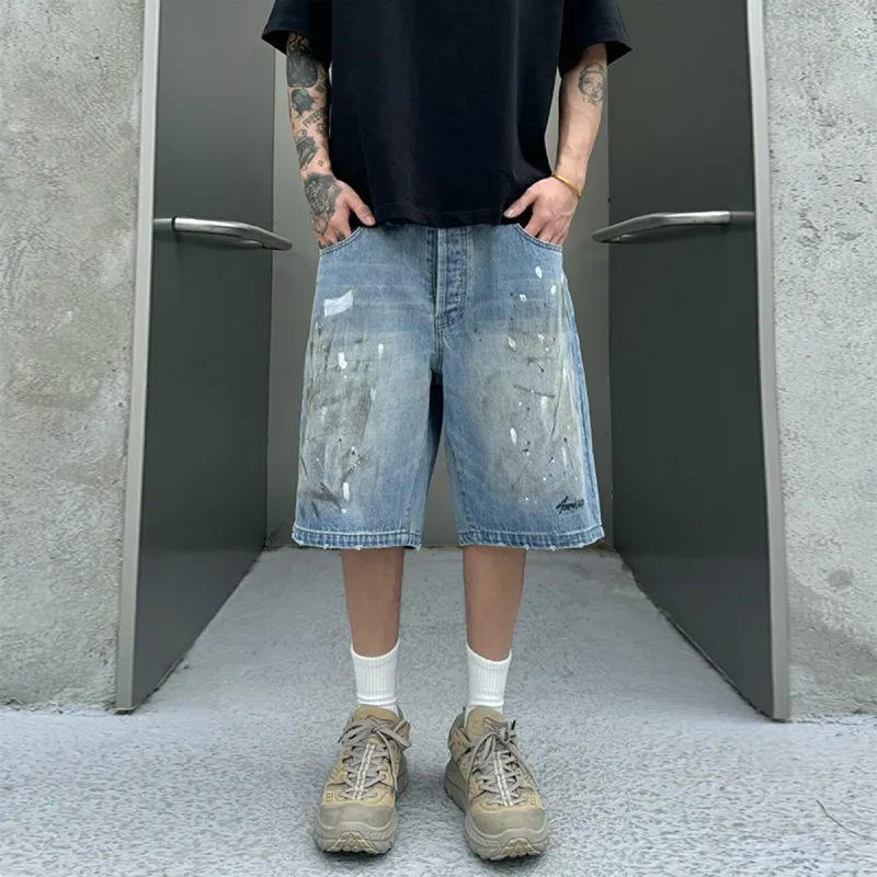 404MOB GANG Denim Shorts Unisex-2