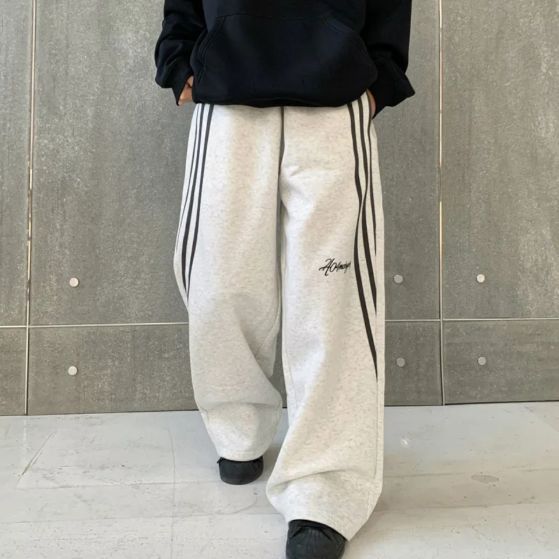 404MOB GANG Casual Pants Unisex Light Gray-5