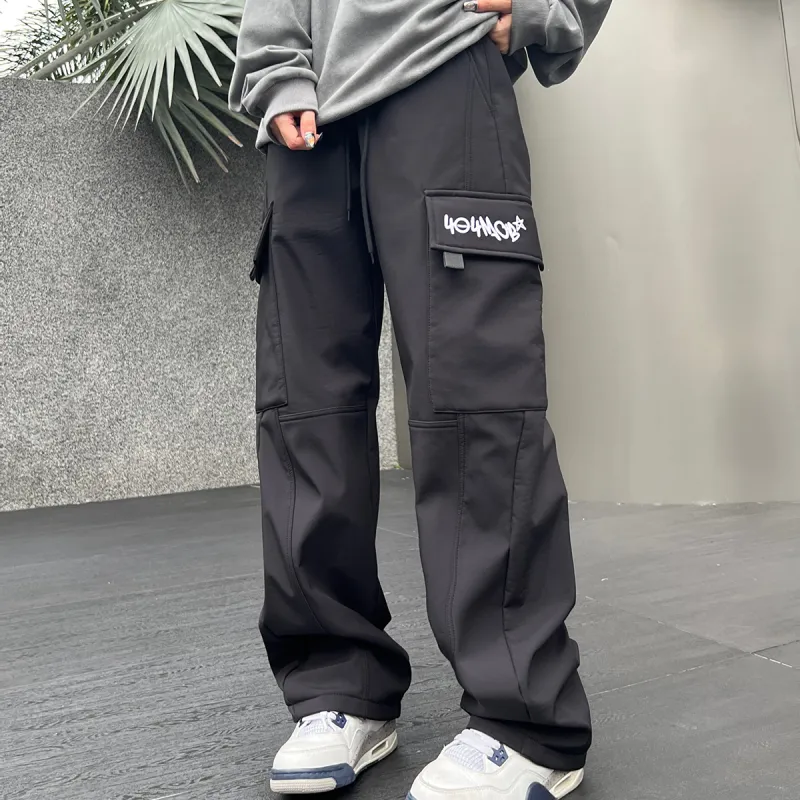 404MOB GANG Cargo Pants Unisex Black-2