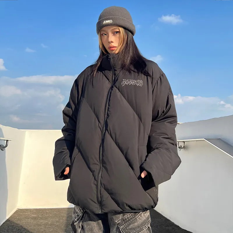 404MOB GANG Down Jacket Unisex Black-3