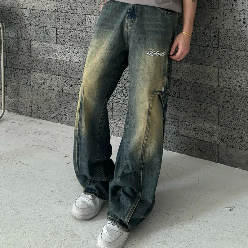 404MOB GANG Jeans Unisex Yellow Mud-5