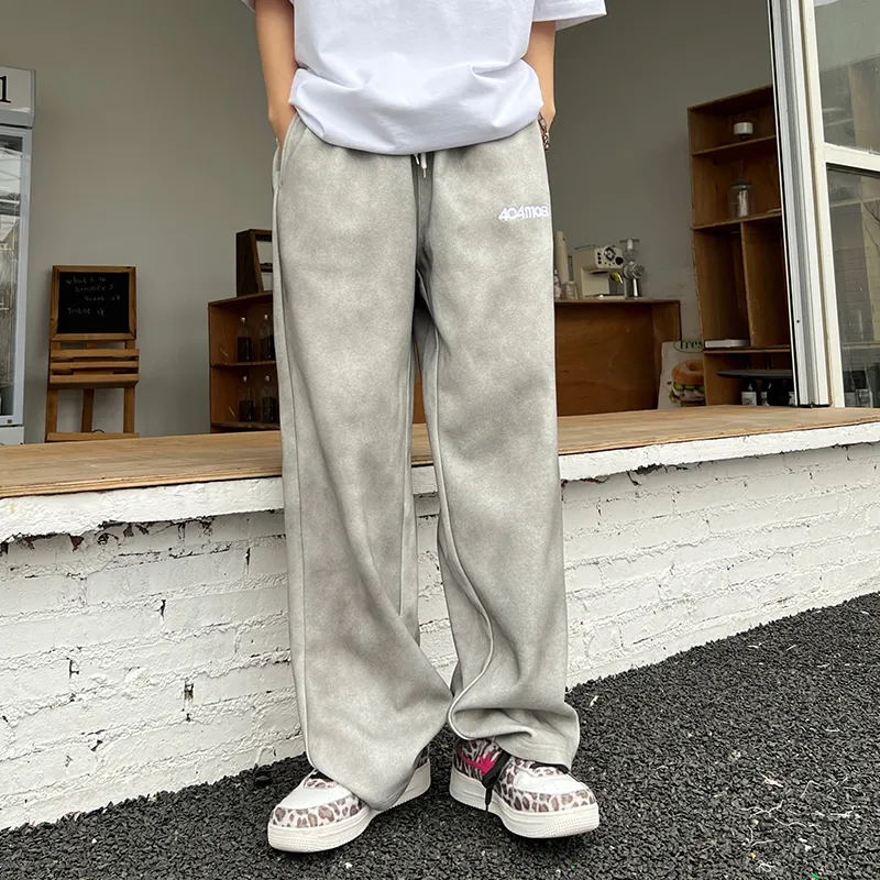 404MOB GANG SS24 Casual Pants Unisex Gray-7