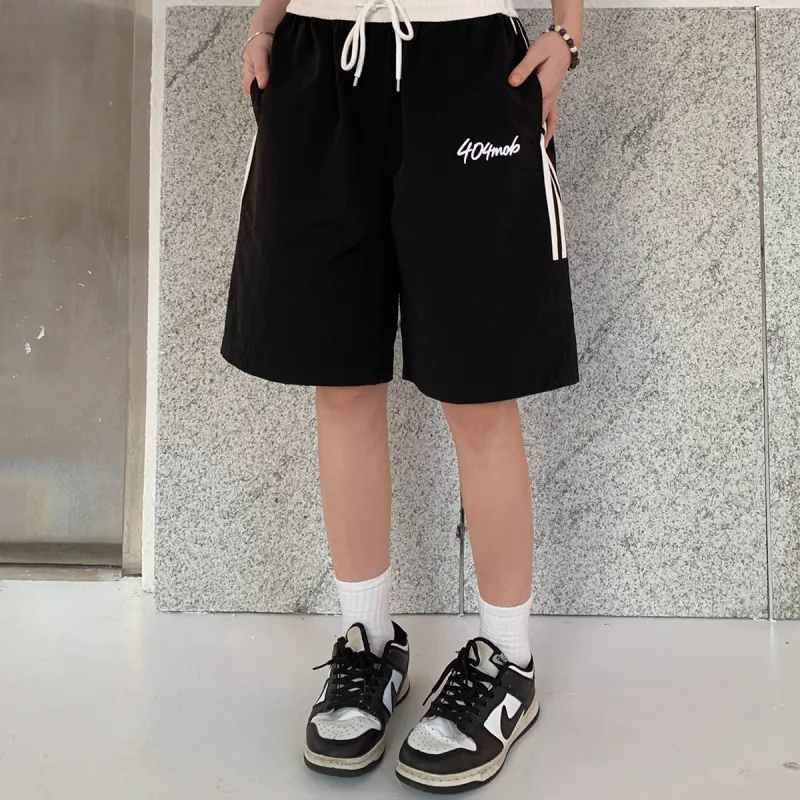 404MOB GANG Casual Shorts Unisex Black-4
