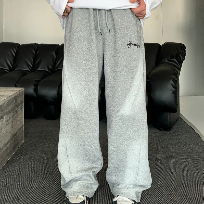 404MOB GANG Casual Pants Unisex Light Gray-6