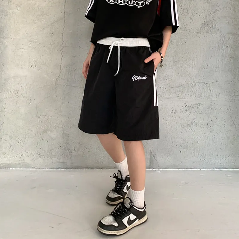 404MOB GANG Casual Shorts Unisex Black-7