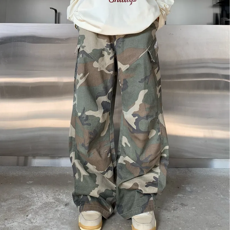 404MOB GANG Casual Pants Unisex Camouflage-5