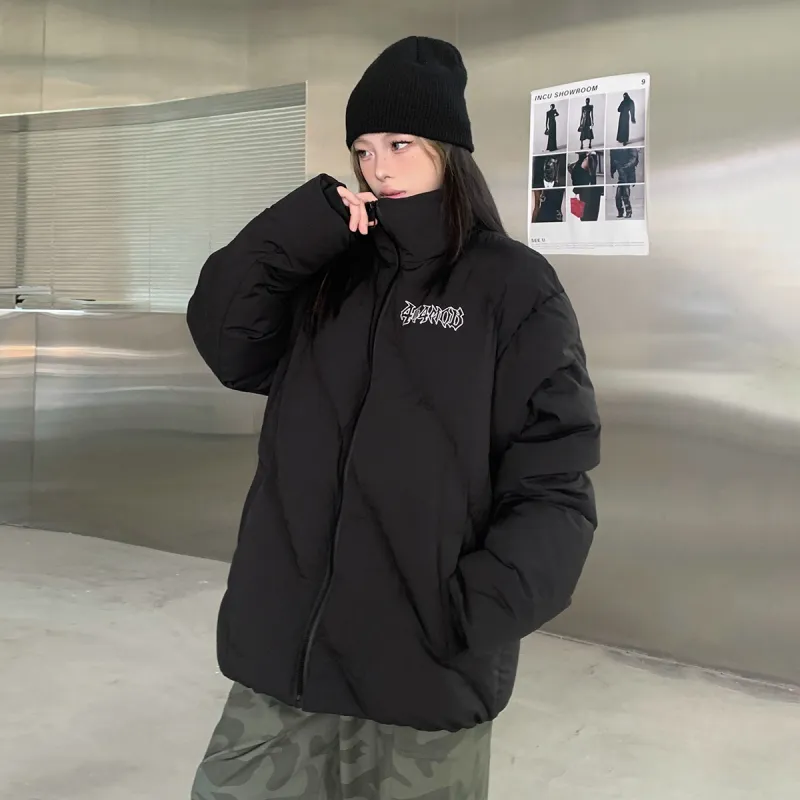 404MOB GANG Down Jacket Unisex Black-2