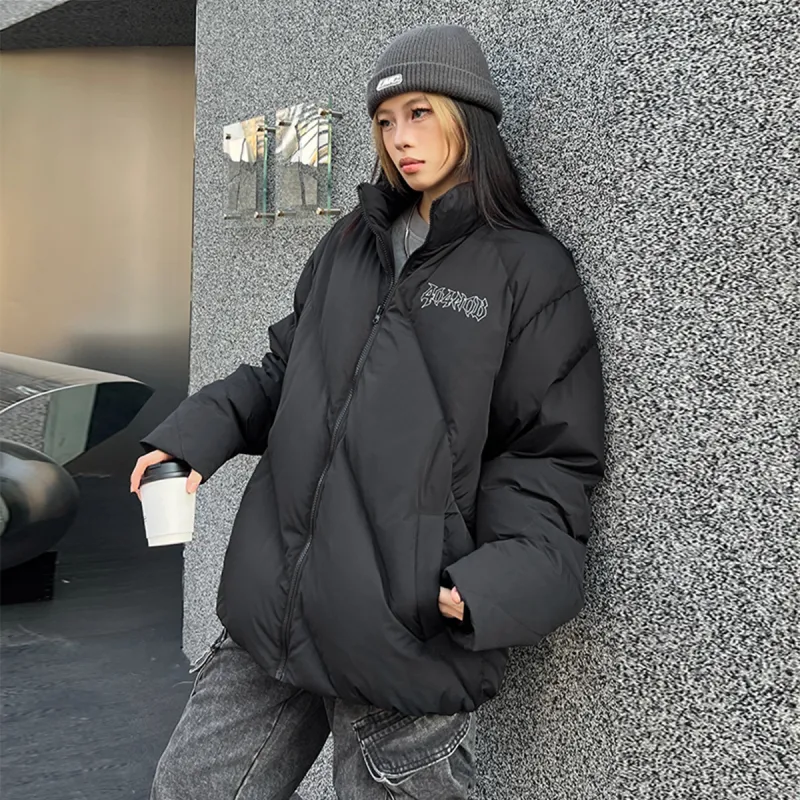 404MOB GANG Down Jacket Unisex Black-6