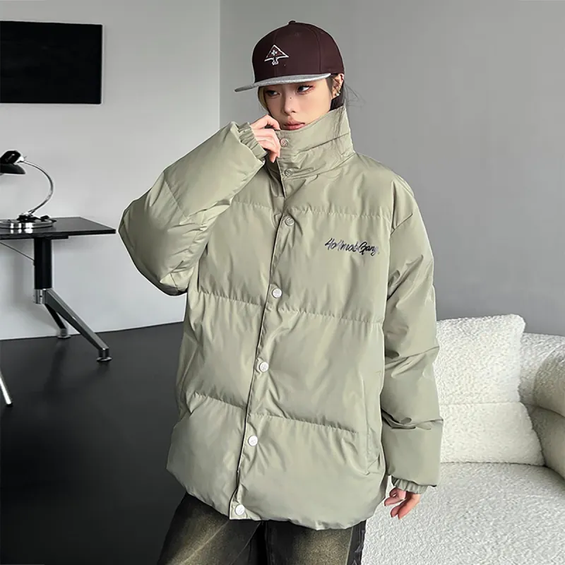404MOB GANG Puffer Jacket Unisex Army Green-4