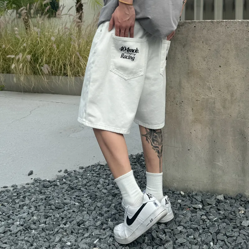 404MOB GANG Denim Shorts Unisex-6