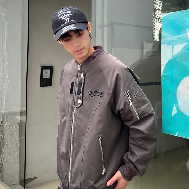 404MOB GANG Jackets & Coats Unisex Dark Gray-3