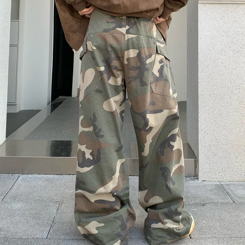 404MOB GANG Casual Pants Unisex Camouflage-6