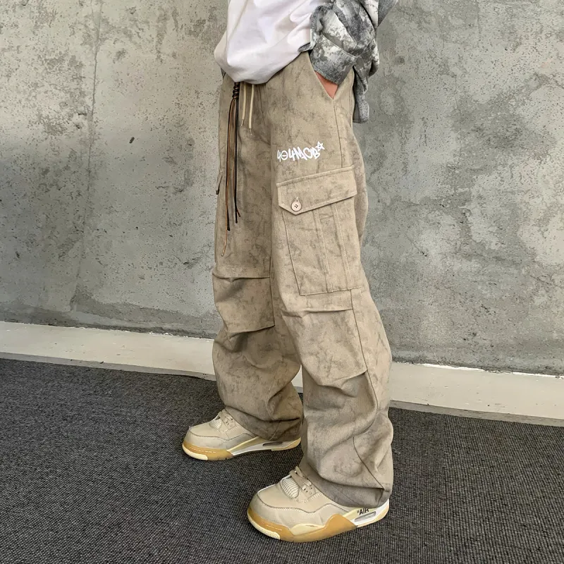 404MOB GANG Cargo Pants Unisex Desert Apricot-4
