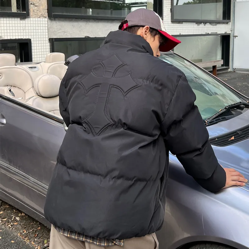 404MOB GANG Puffer Jacket Unisex Black-2