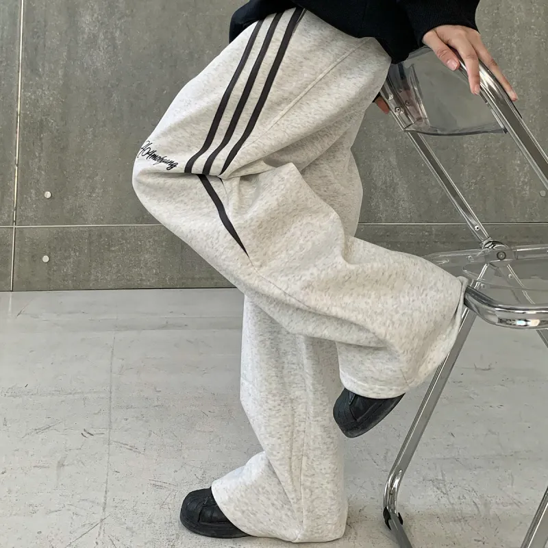 404MOB GANG Casual Pants Unisex Light Gray-6
