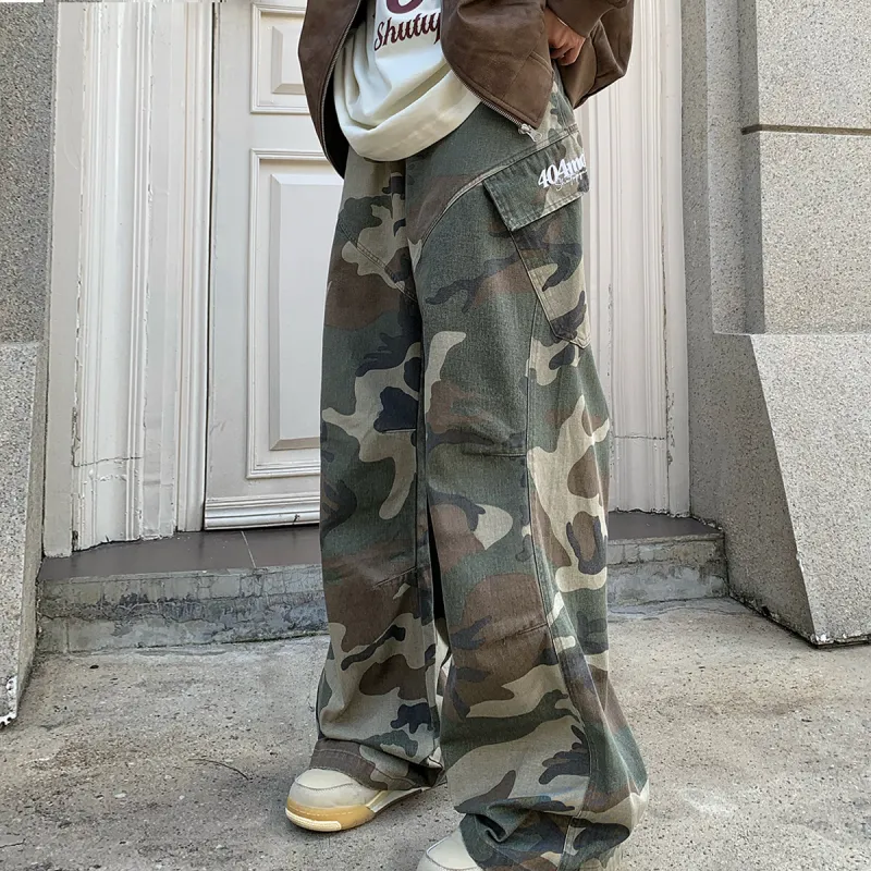 404MOB GANG Casual Pants Unisex Camouflage-3